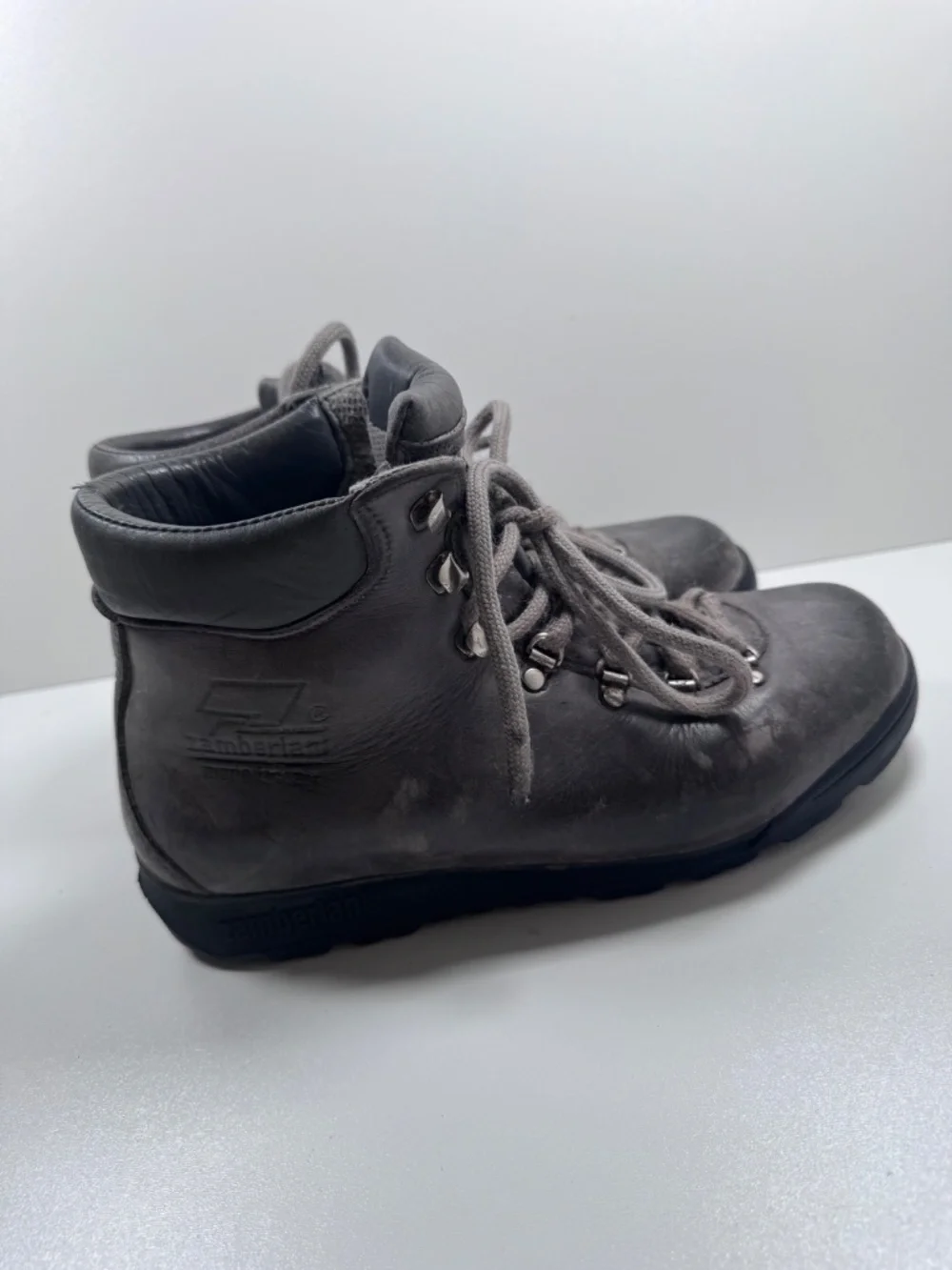 Zamberlan Vintage Leather Hiking Boots Vibram Sole Men's 7.5 Made in Italy